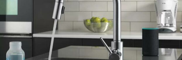 Delta Voice Activated Faucet on display in our Miami plumbing showroom.